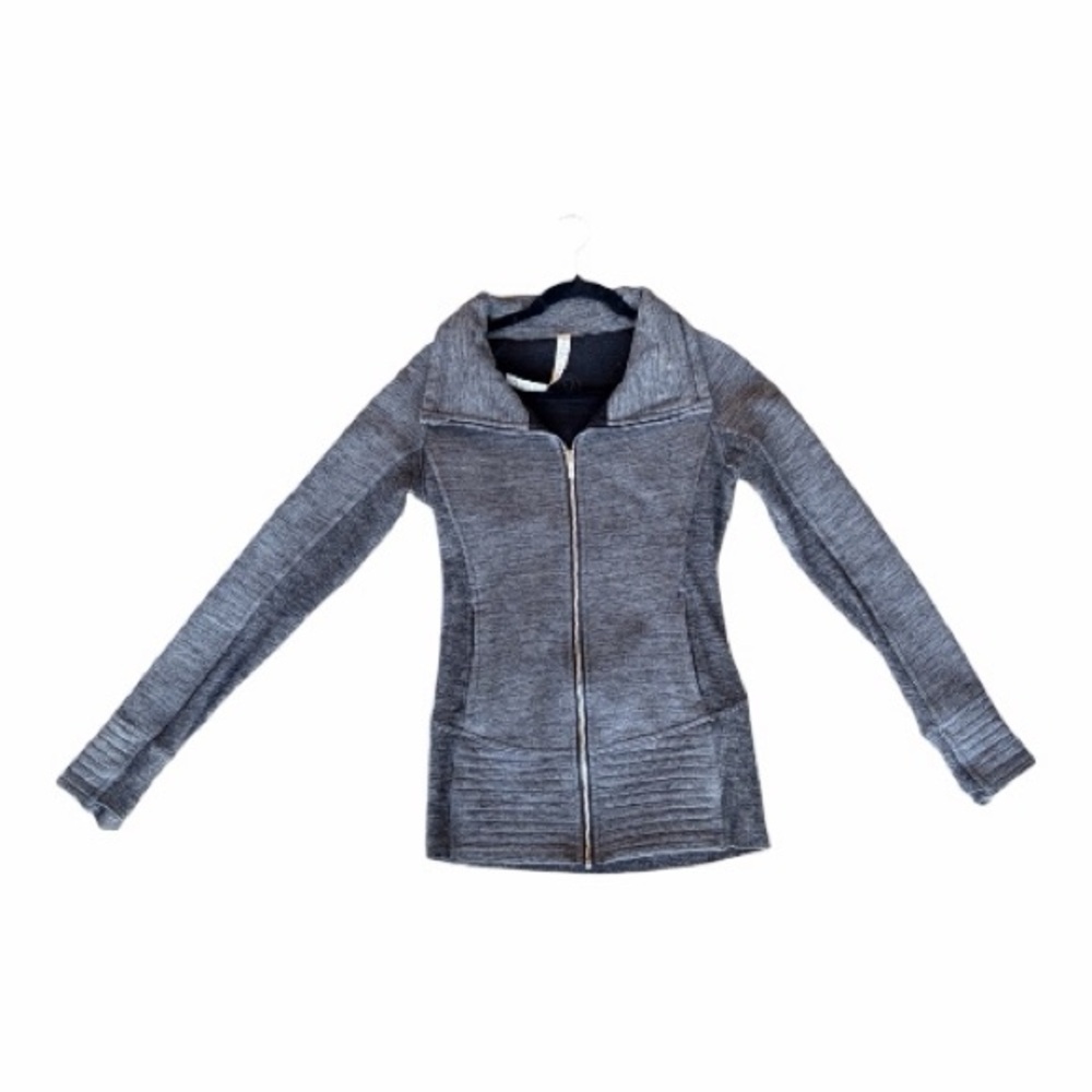 Lululemon Define Jacket Gray/Black Heathered Full… - image 5